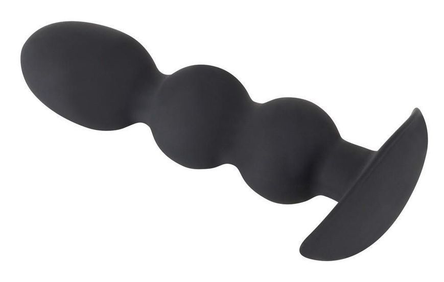 Анальна пробка Orion Black Velvets Heavy Beads, 13,3 см (чорний) 13260 фото