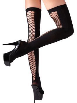 Панчохи Cottelli Legwear Thigh-high, S/M (чорний) 81424 фото