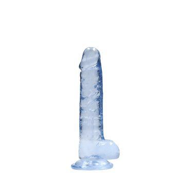 Фаллоимитатор RealRock Crystal Clear 7&rdquo;, 19 см (голубой) 80350 фото