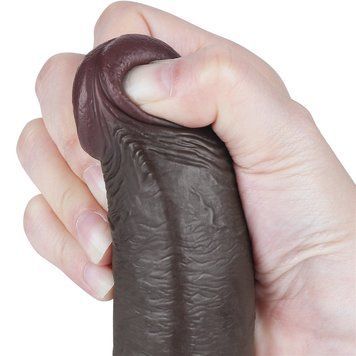 Фалоімітатор Sliding-Skin Dual Layer Dong 9, 23 см (коричневий) 47699_EU фото