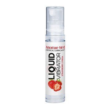 Лубрикант з ефектом вібрації Amoreane Med Liquid Vibrator Strawberry, 10 мл 107550 фото