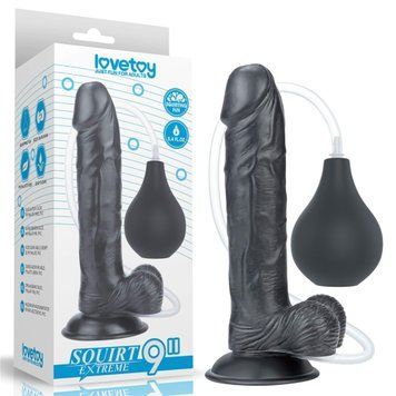 Фаллоимитатор LoveToy Squirt Extreme 9, 23 см (чёрный) 28860 фото
