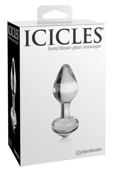 Анальна пробка Icicles Модель 44, 8 см (прозорий) 77456 фото