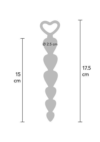 Анальний ланцюжок ToyJoy Bottom Beads, 17.5 см (чорний) 76360 фото