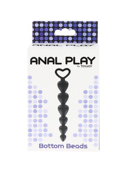 Анальний ланцюжок ToyJoy Bottom Beads, 17.5 см (чорний) 76360 фото