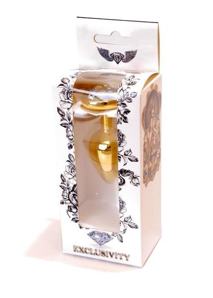 Анальна пробка з кристалом Boss Jewellery, 7 см (золотий) 15948 фото