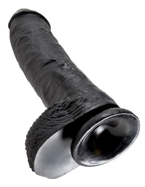 Фаллоимитатор King Cock With Balls 10", 27 см (черный) 73472 фото