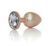 Анальна пробка Jewellery Pearl Gold Plug Clear S, 7 см (золотий) 108404 фото