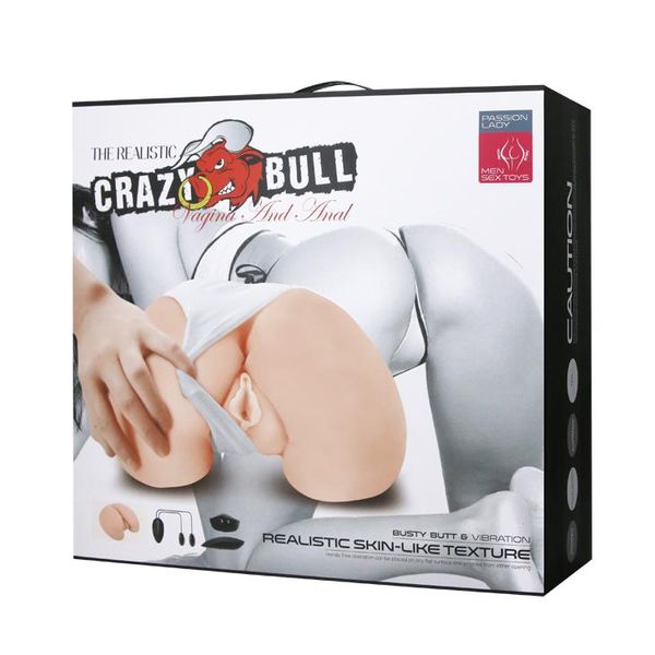 Мастурбатор LyBaile Crazy Bull Realistic Vagina and Ass, 25 см (телесный) 9033 фото