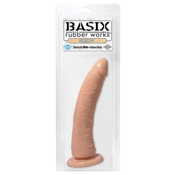 Фалоімітатор Basix Slim, 18 см (тілесний) 8170 фото