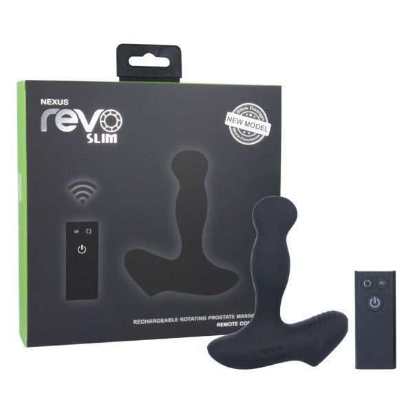 Стимулятор простаты Nexus Revo Slim, 11 см (черный) 68702 фото