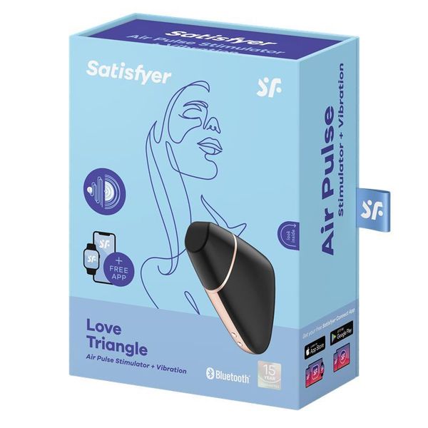 Вакуумный клиторальный стимулятор Satisfyer Love Triangle, 14,5 см (черный) 10042 фото