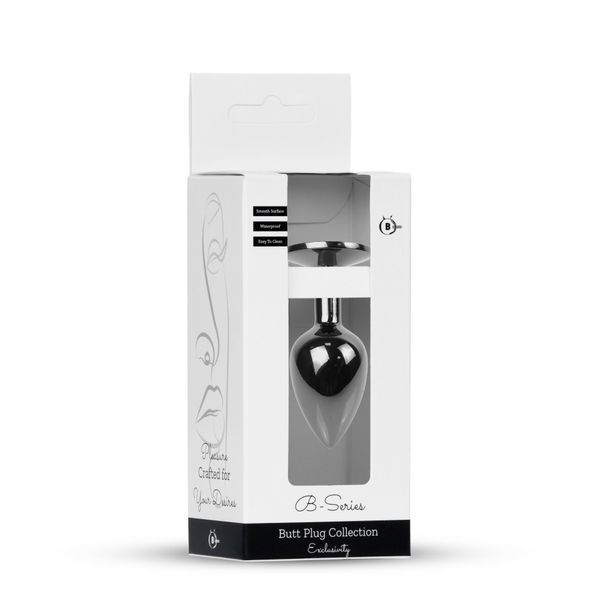Анальна пробка з кристалом B - Series HeavyFun Plug-Jewellery, 7 см (світло-рожевий) 132020 фото