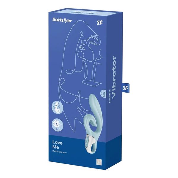 Вибратор-кролик Satisfyer Love Me, 22 см (голубой) 15082 фото