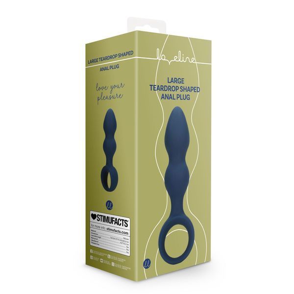 Анальна пробка Loveline Anal Plug L, 17.7 см (синій) 79542 фото