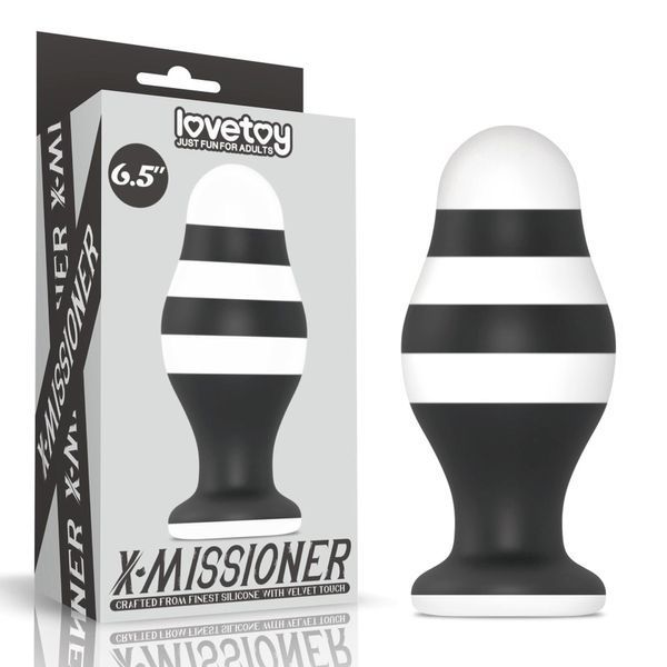 Анальна пробка LoveToy X-Missioner, 17 см (чорно-білий) 16207 фото Анальна пробка LoveToy X-Missioner, 17 см (чорно-білий) 16207 фото