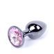 Анальна пробка з кристалом B - Series HeavyFun Plug-Jewellery, 7 см (світло-рожевий) 132020 фото 1
