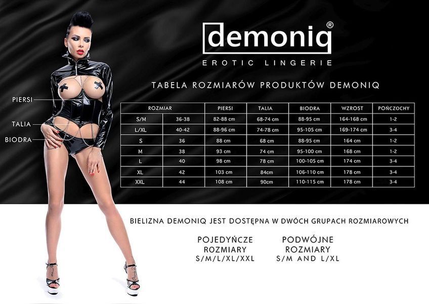 Боді Demoniq LadyX Nita, L (чорний) 88260 фото