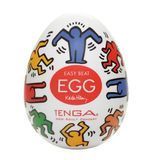 Мастурбатор яйцо Tenga Egg Keith Haring Dance (белый) 39448 фото