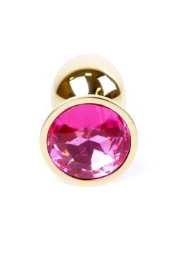 Анальна пробка з кристалом B - Series HeavyFun Plug-Jewellery, 7 см (рожевий) 101816 фото