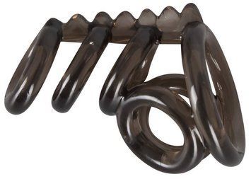 Насадка на пенис Bad Kitty Naughty Toys Cock And Ball Ring, 6,5 см (черный) 10950 фото