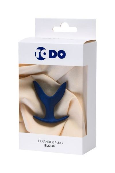 Анальна пробка ToDo Expander Plug Bloom M, 9 см (синій) 98000 фото