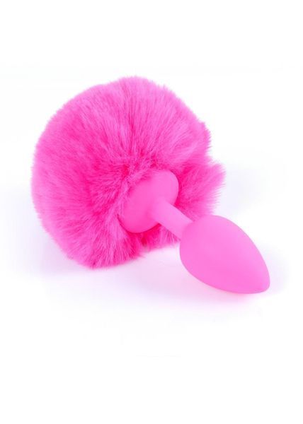 Анальна пробка з хвостиком Boss Jewellery Bunny Tail, 6,5 см (рожевий) 8017_EU фото