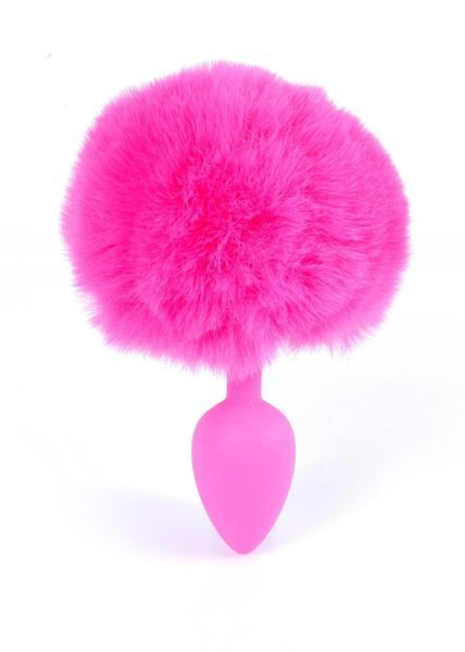 Анальна пробка з хвостиком Boss Jewellery Bunny Tail, 6,5 см (рожевий) 8017_EU фото
