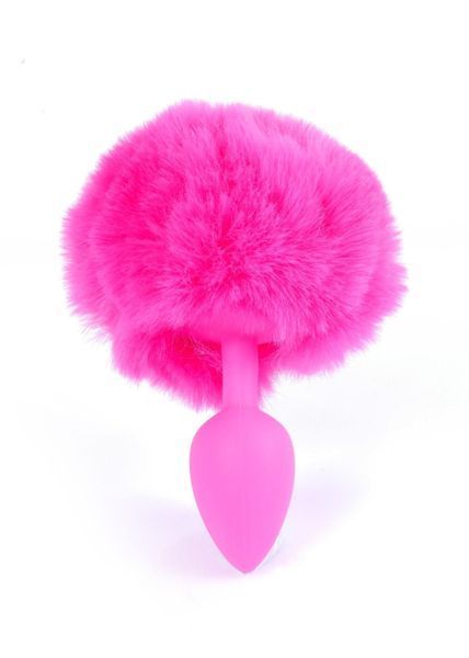 Анальна пробка з хвостиком Boss Jewellery Bunny Tail, 6,5 см (рожевий) 8017_EU фото