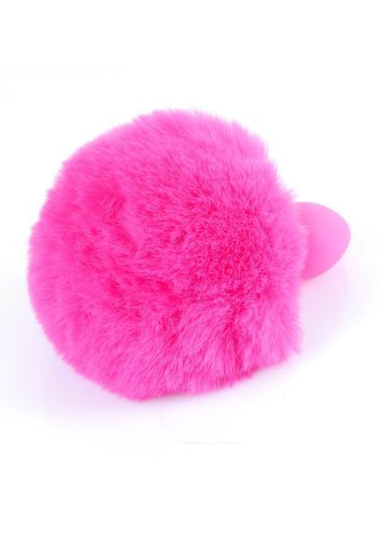 Анальна пробка з хвостиком Boss Jewellery Bunny Tail, 6,5 см (рожевий) 8017_EU фото