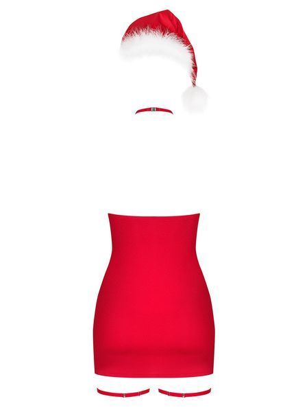 Эротический костюм Obsessive Kissmas, S/M (красный) 36374 фото