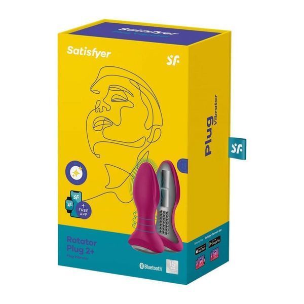 Анальная пробка Satisfyer Rotator Plug 2+, 12,8 см (красный) 27310 фото
