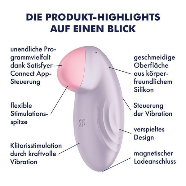 Вібратор для клітора Satisfyer Tropical Tip, 8,5 см (ліловий) 29774 фото