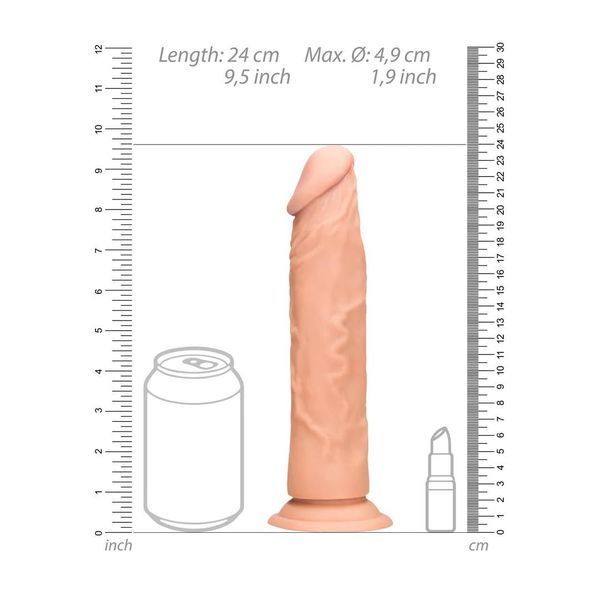 Фаллоимитатор RealRock Dong without Testicles, 23 см (телесный) 237268 фото
