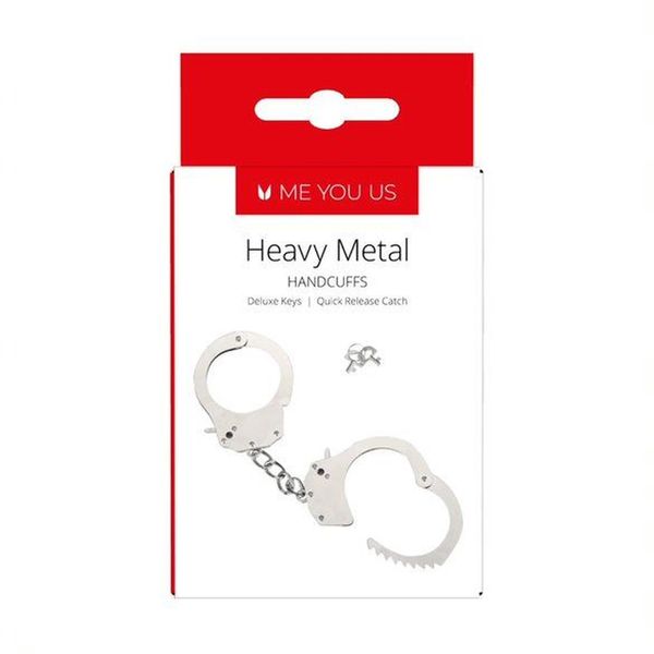 Наручники металлические Heavy Metal Handcuffs Kinx, 26 см (серебристый) 4724 фото