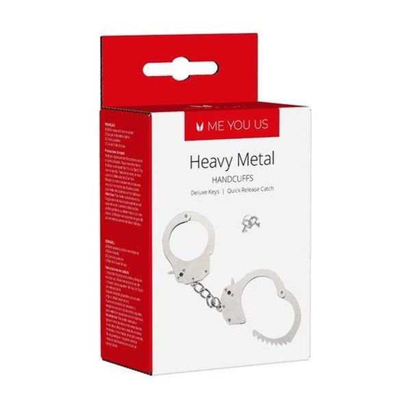 Наручники металлические Heavy Metal Handcuffs Kinx, 26 см (серебристый) 4724 фото