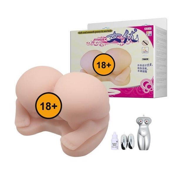 Мастурбатор с вибрацией Baile Soft And Smooth Pussy & Ass Hole (телесный) 23312 фото