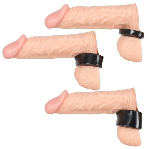 Набор эрекционных колец Rebel Ball Stretching Kit, 3 шт (черный) 40861_EU фото