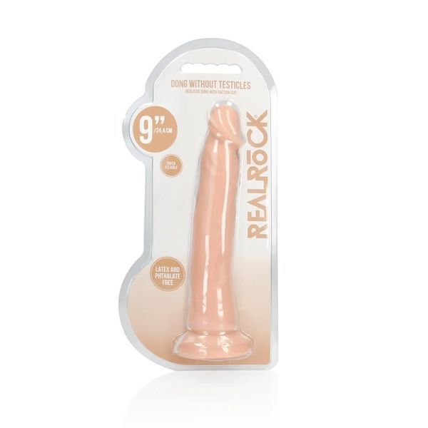 Фаллоимитатор RealRock Dong without Testicles, 23 см (телесный) 237268 фото