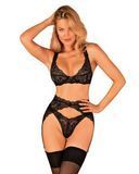 Еротичний комплект нижньої білизни Obsessive Donna Dream, XS/S (чорний) 33726 фото
