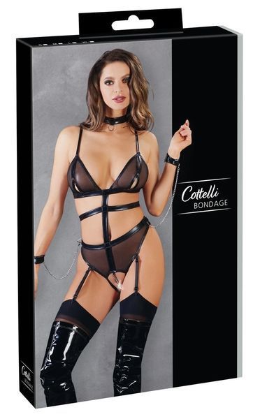 Корсет Cottelli Bondage Chains, S (черный) 83352 фото