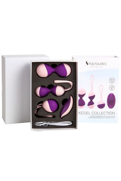 Набор вагинальных шариков Pleasures Premium Kegel Collection, 3 шт (фиолетовый) 47286 фото