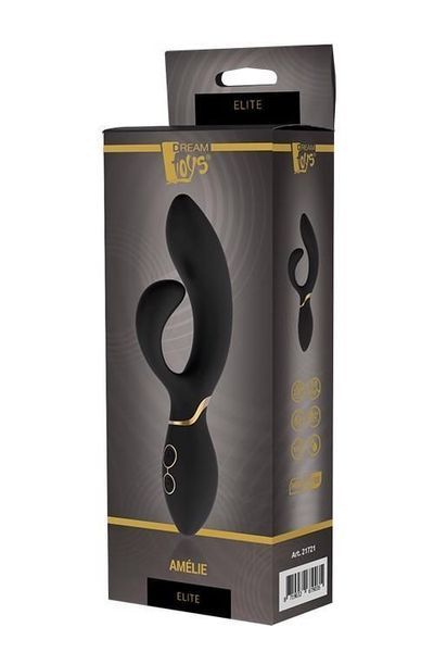 Вібратор-кролик Dream Toys Elite Am&eacute;lie Luxxe, 20 см (чорний) 9311_EU фото