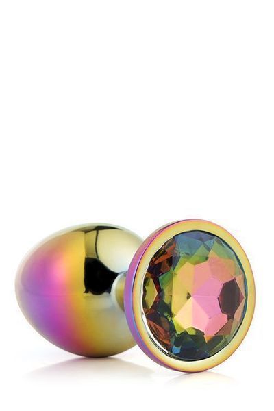 Анальная пробка с кристаллом Gleaming Love Multicolour Plug, 9,5 см (радужный) 21310 фото