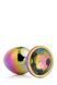 Анальная пробка с кристаллом Gleaming Love Multicolour Plug, 9,5 см (радужный) 21310 фото 4