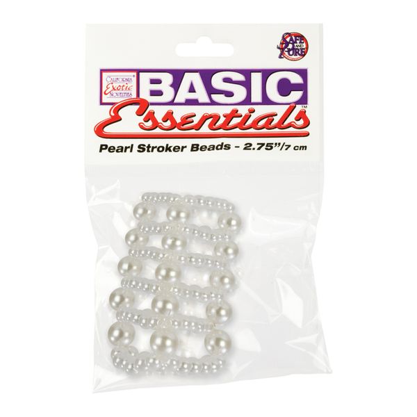 Насадка на пеніс CalExotics Basic Essentials Pearl Stroker Beads, 7 см (білий) 4308 фото