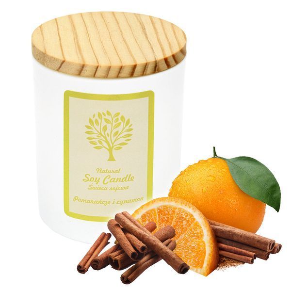 Свеча Aurora Natural Soy Candle апельсин и корица, 150 г 124916 фото