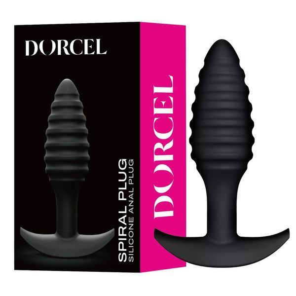 Анальная пробка Dorcel Spiral Plug, 10,6 см (черный) 36946 фото