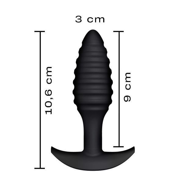 Анальная пробка Dorcel Spiral Plug, 10,6 см (черный) 36946 фото