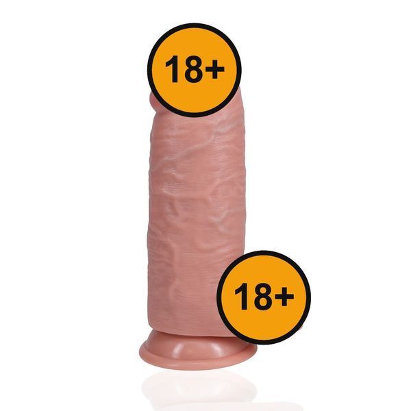 Фаллоимитатор RealRock Extra Thick 9&rdquo;, 23.1 см (телесный) 61086 фото